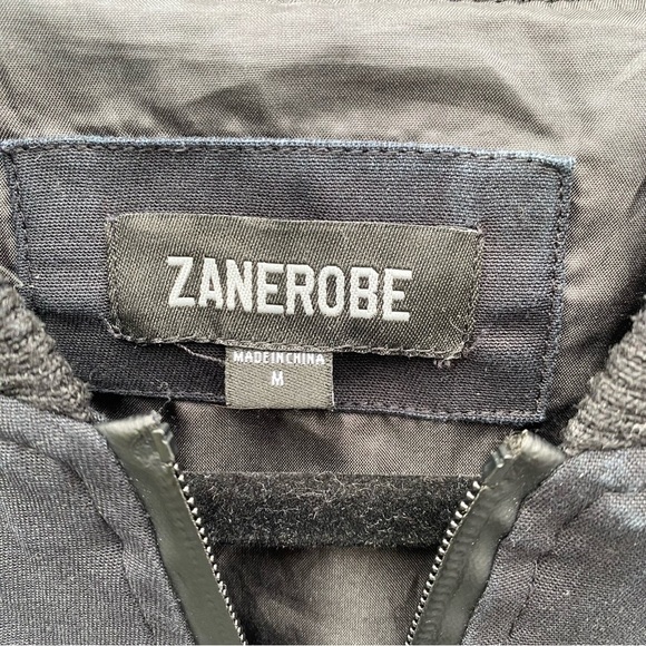 Zanerobe Hive Bomber Jacket Black Mens Size M - Picture 5 of 9